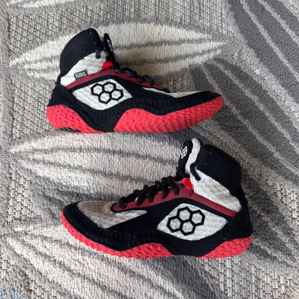 RUDIS Alpha 2.0 Youth Wrestling Shoes Metallic Red Size 2